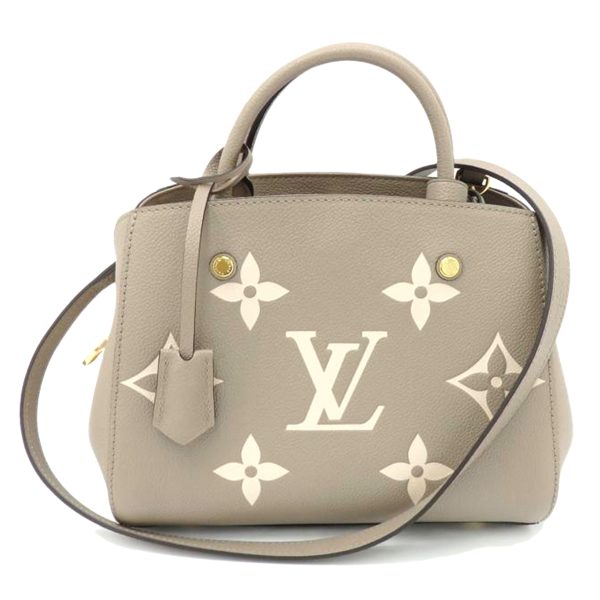 04662 1 Louis Vuitton Montaigne BB Empreinte Tourtler Bag Tourterelle Crème