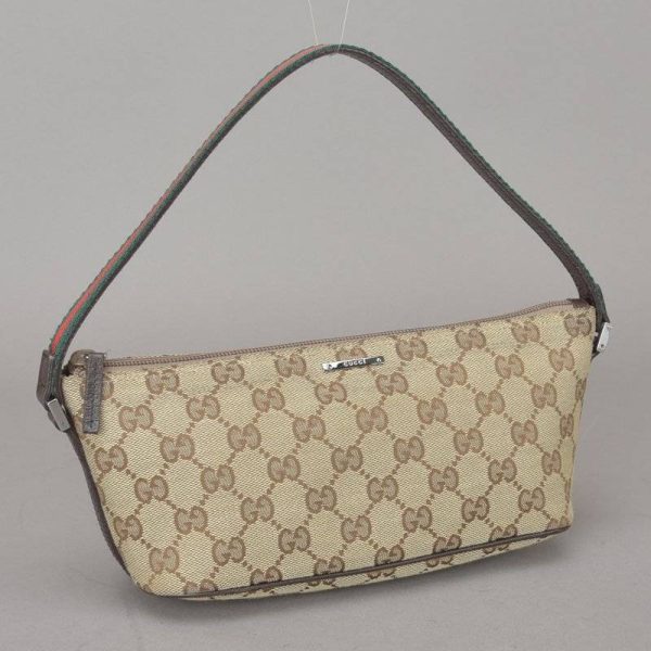 050524 56 0 Gucci Accessory Pouch Handbag Gg Canvas Sherry Line Mini Bag Beige