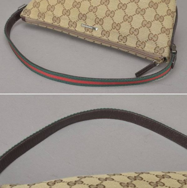 050524 56 7 Gucci Accessory Pouch Handbag Gg Canvas Sherry Line Mini Bag Beige