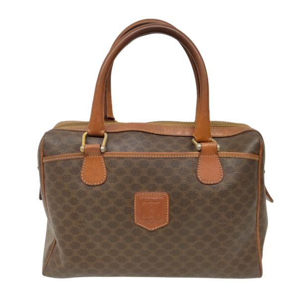 0524 1 1 Celine Mini Boston Bag Macadam Pattern Brown Brown