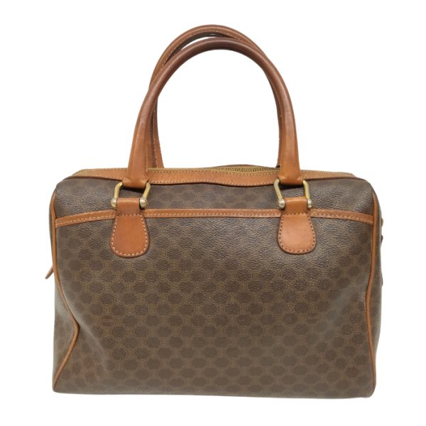 0524 1 2 Celine Mini Boston Bag Macadam Pattern Brown Brown