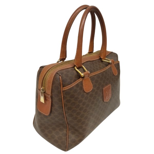 0524 1 3 Celine Mini Boston Bag Macadam Pattern Brown Brown