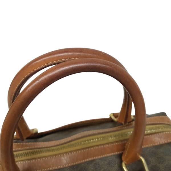 0524 1 5 Celine Mini Boston Bag Macadam Pattern Brown Brown