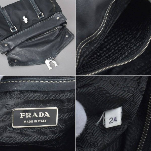 060107 76 9 Prada Boston Bag Nylon Black