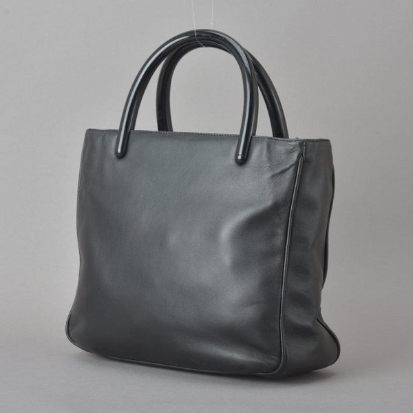 060221 12 0 Prada Tote Bag Leather Black