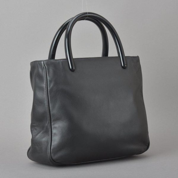 060221 12 1 Prada Tote Bag Leather Black