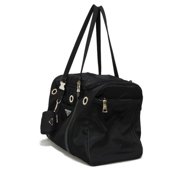 06342g 2 Prada Re Nylon Saffiano Pet Tote Bag Black