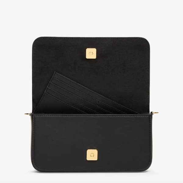 0763 Fendi Graffiti Pochette Wallet Black