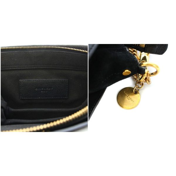 081 102403120043 9 Givenchy Cross 3 Shoulder Bag 2WAY Leather Chain Black