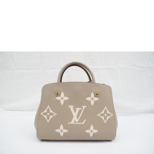 08605 2 Louis Vuitton Montaigne BB Empreinte Bag Beige