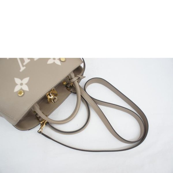 08605 4 Louis Vuitton Montaigne BB Empreinte Bag Beige