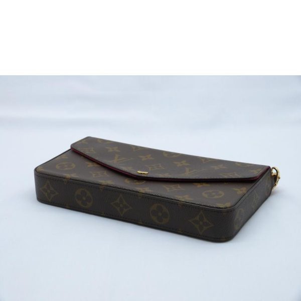 09521 3 Louis Vuitton Pochette Félicie Monogram Chain Shoulder Compact Size Clutch Bag