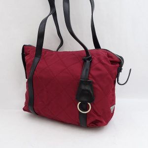 0990012568 1 Prada 2WAY Shoulder Bag Red Black