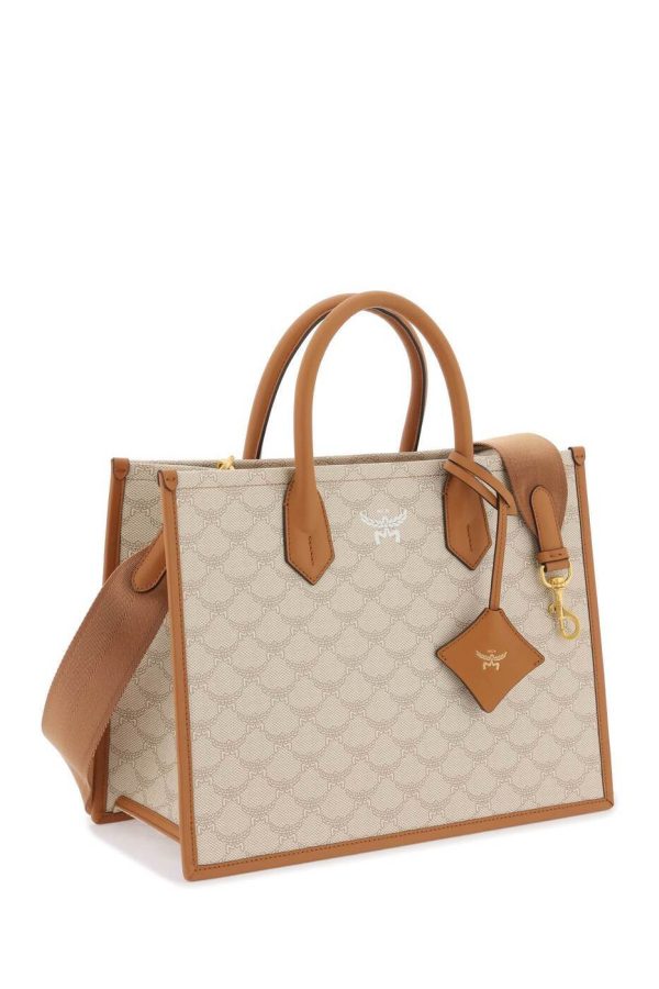 0b520d1da912633 ik 3 MCM Tote Bag Lauretos Beige