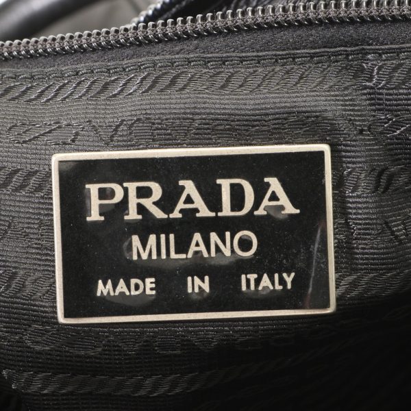 0z0a2353 Prada Boston Bag Tesuto Nylon Leather Black