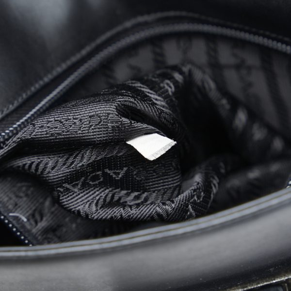 1 0110536 10 Prada Crossbody Shoulder Leather Bag Black