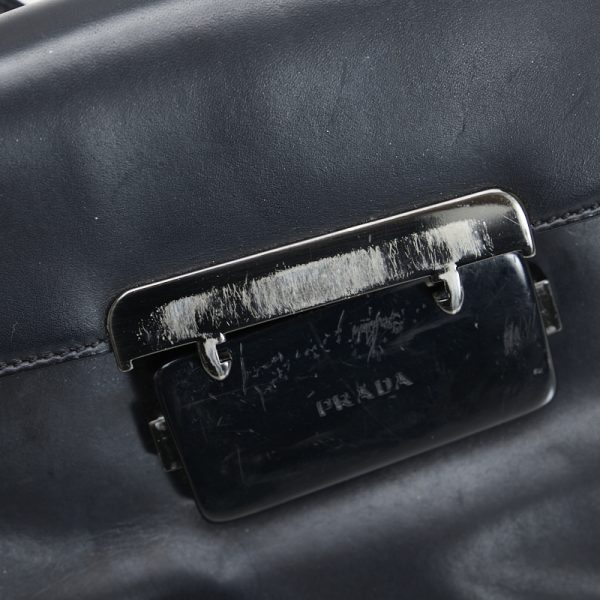 1 0110536 5 Prada Crossbody Shoulder Leather Bag Black