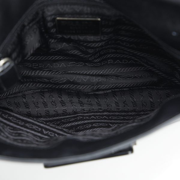 1 0110536 7 Prada Crossbody Shoulder Leather Bag Black