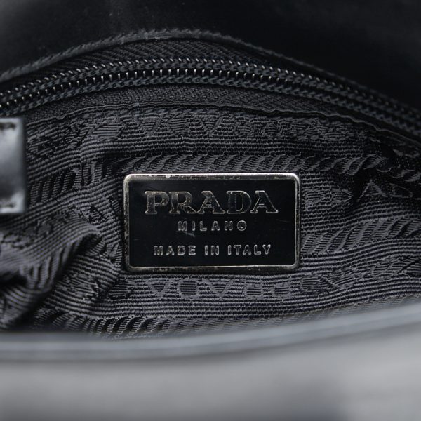 1 0110536 9 Prada Crossbody Shoulder Leather Bag Black