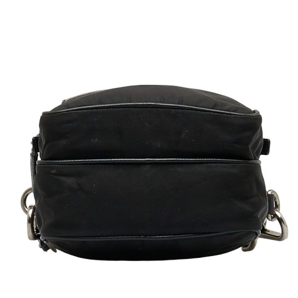 1 0121515 4 Prada Handbag Nylon Leather Black