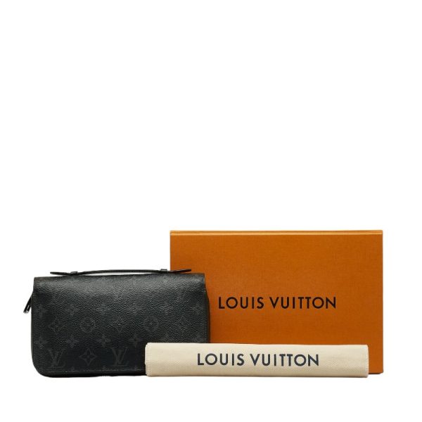 1 0122758 11 Louis Vuitton Zippy XL Monogram Eclipse Clutch Bag Black