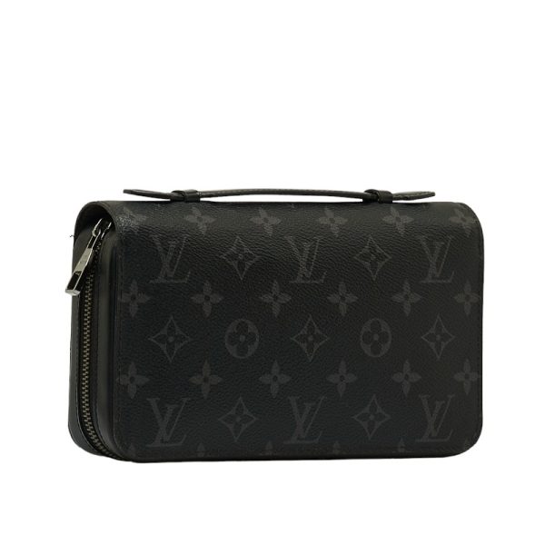 1 0122758 2 Louis Vuitton Zippy XL Monogram Eclipse Clutch Bag Black