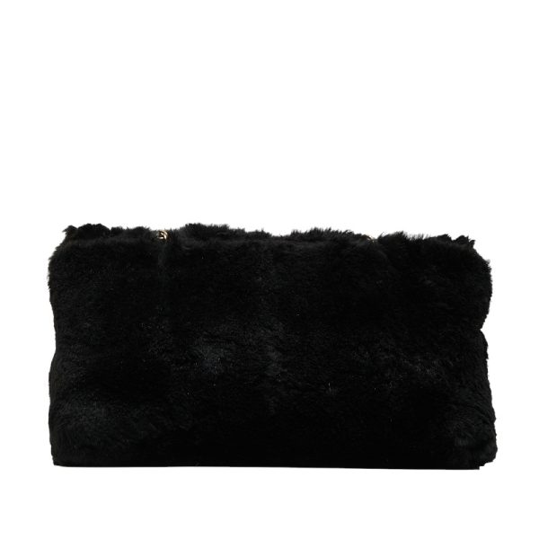 1 0127602 3 Chanel Cocomark Fur Handbag Black