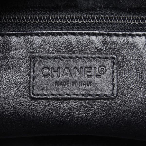 1 0127602 9 Chanel Cocomark Fur Handbag Black