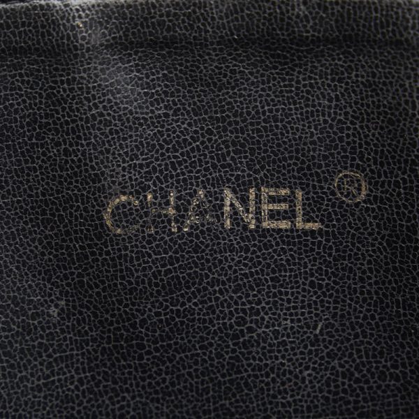 1 0136153 8 Chanel Cocomark Tote Caviar Skin Black