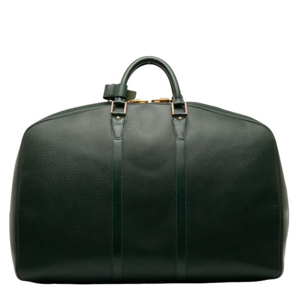 1 0136858 3 Louis Vuitton Elanga Unpoche Boston Bag Taiga Dark Green