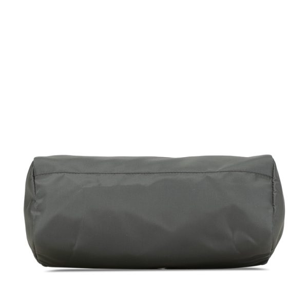 1 0155355 4 PRADA Triangle Logo Pouch Nylon Gray