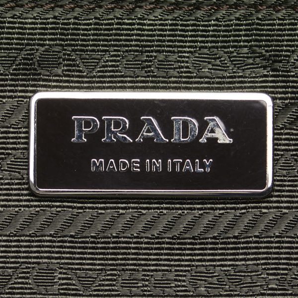 1 0156317 10 PRADA Shoulder Bag Nylon Khaki