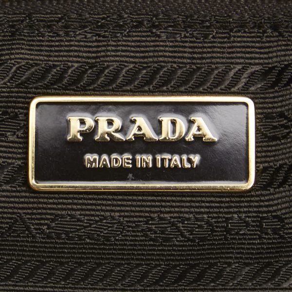 1 0156328 11 Prada Triangle Logo One Shoulder Handbag Nylon Gold