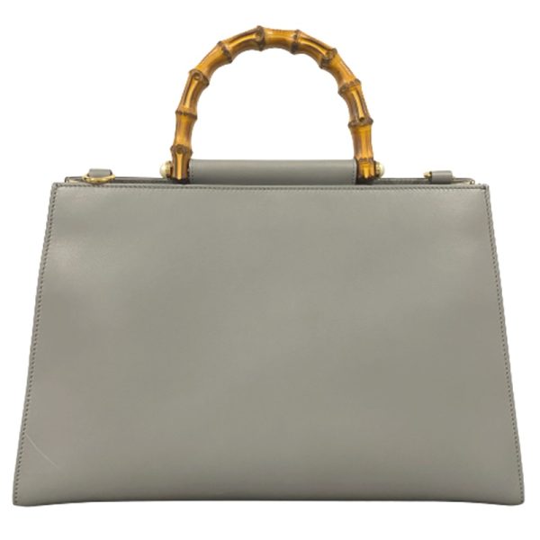 1 20220905 Gucci 2WAY Bamboo Bag Gold Hardware Gray