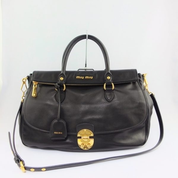 10000499 1 Miu Miu Handbag Soft Leather Black