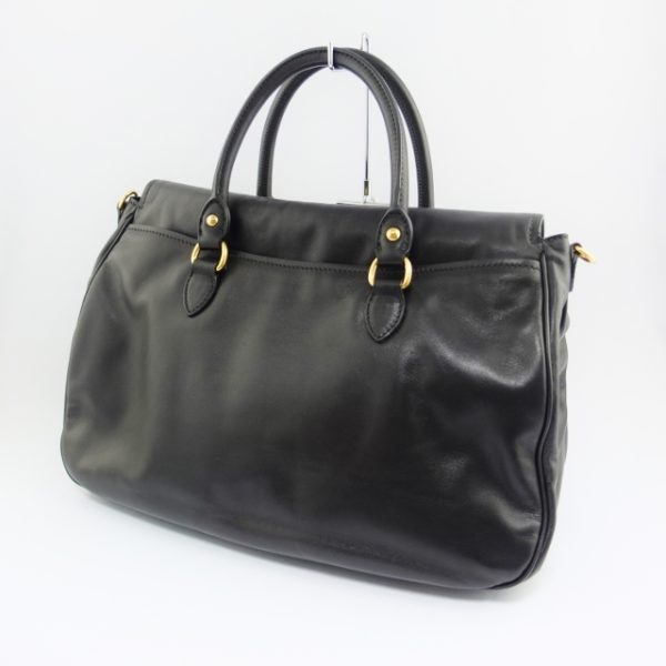 10000499 6 Miu Miu Handbag Soft Leather Black