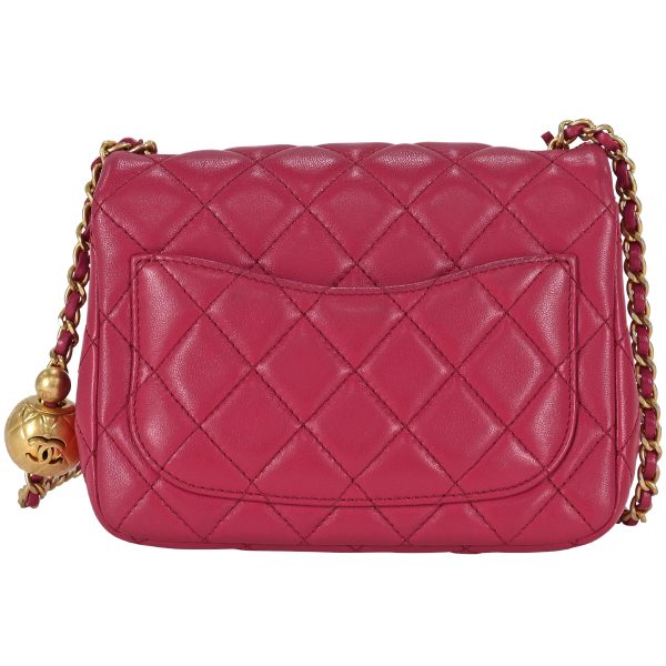 1000053081727 03 Chanel Mini Matelasse Single Flap Chain Shoulder Bag Coco Mark Ball Leather Pink