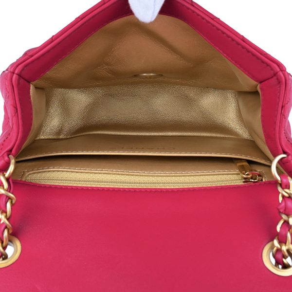 1000053081727 13 Chanel Mini Matelasse Single Flap Chain Shoulder Bag Coco Mark Ball Leather Pink