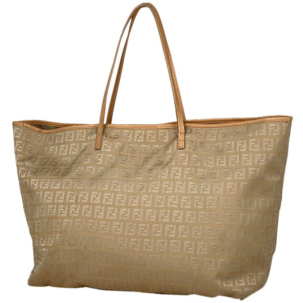 1000059045938 11 Fendi Zucchino Pattern Canvas Tote Bag Beige