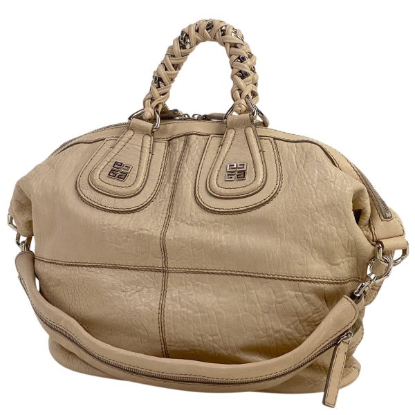 1000062313918 11 Givenchy Nightingale Handbag 2Way Shoulder Bag Leather Beige