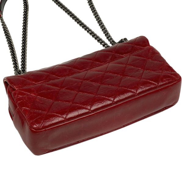 1000063842028 12 CHANEL Coco Mark Chain Shoulder Bag Matelasse Shoulder Bag Leather Red