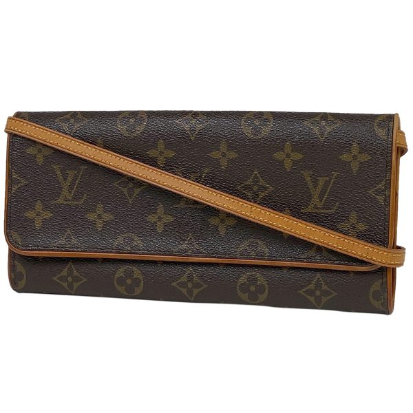 1000065421542 11 Louis Vuitton Pochette Twin Gm Clutch Bag Canvas Brown