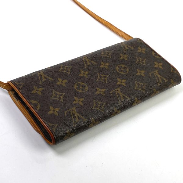 1000065421542 12 Louis Vuitton Pochette Twin Gm Clutch Bag Canvas Brown