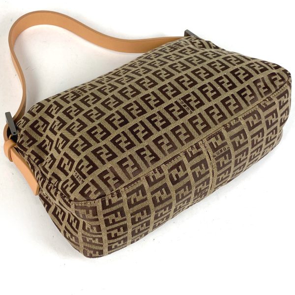 1000065538905 12 Fendi Zucchino Pattern Canvas Handbag Brown