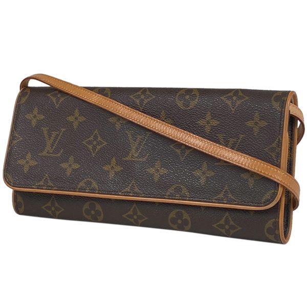 1000065793557 11 Louis Vuitton Pochette Twin Gm Clutch Bag Canvas Brown