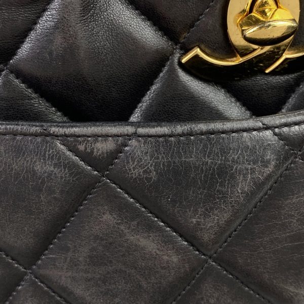 1000065805120 16 Chanel Cocomark Tote Bag Matelasse Handbag Leather Black