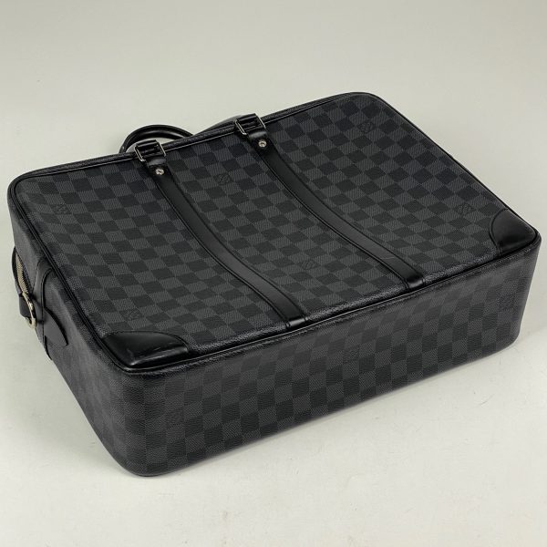 1000066254811 12 Louis Vuitton Porte de Cumin Voyage GM Handbag Damier Graphite Black