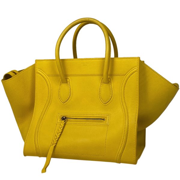 1000067365134 11 Celine Small Square Luggage Phantom Tote Bag Leather Yellow