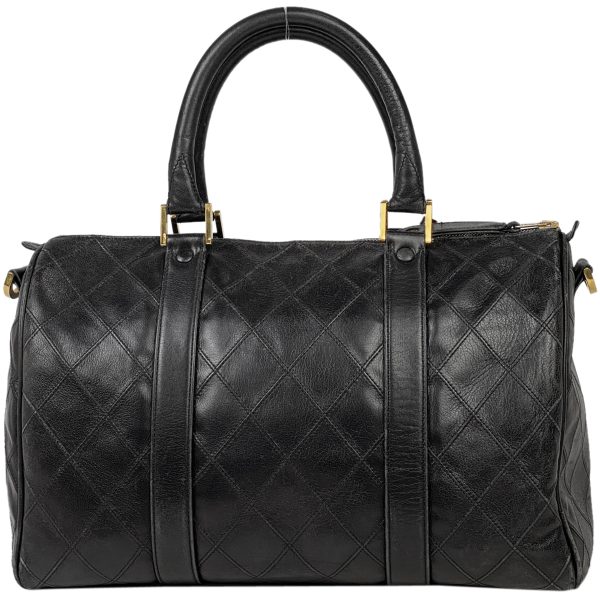 1000068845956 13 Chanel Bicolore Handbag Boston Bag Black