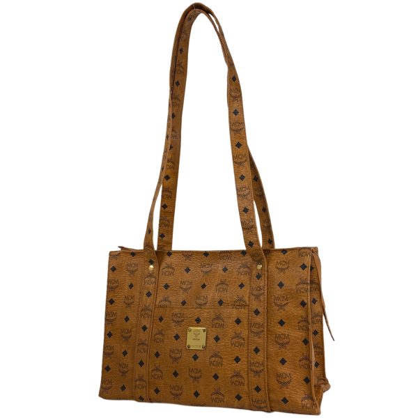 1000069032911 11 MCM Logo Gram Shoulder Bag Brown